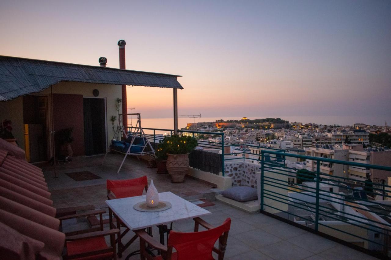 Rooftop With Sea View In Central Rethymno المظهر الخارجي الصورة