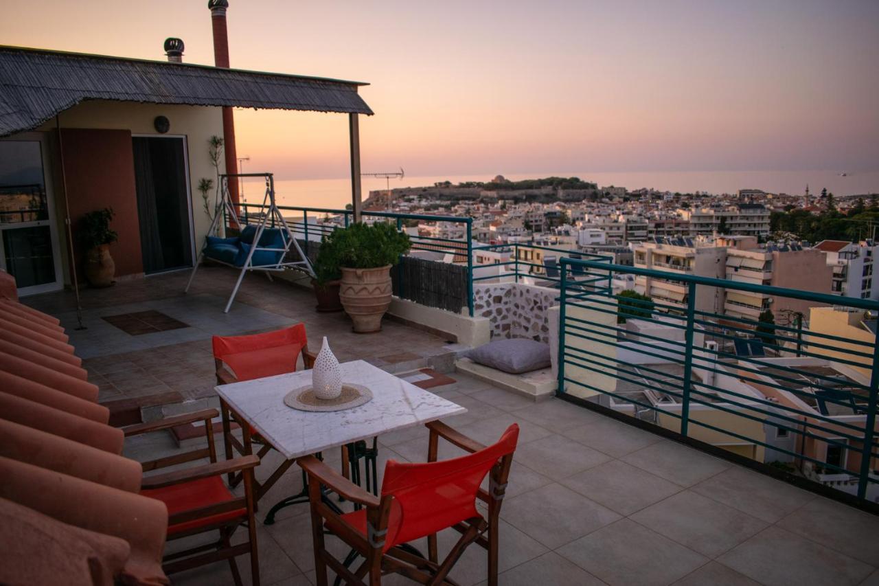 Rooftop With Sea View In Central Rethymno المظهر الخارجي الصورة